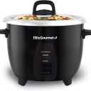 Elite Gourmet ERC2010B Electric Rice Cooker with Stainless Steel Inner Pot Makes Soups, Stews, Porridge's, Grains and Cereals, 10 Cups Cooked (5 Cups Uncooked), Black