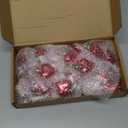 24 Pcs Valentines Glass Heart Ornaments 1.5 Inch Mercury Glass Heart Hanging Baubles for Valentine's Day Wedding Anniversary Party Gift Decor(Red)