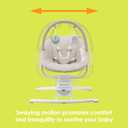 Baby Trend Sit N’ Sway Portable Swing – 3 Sway Speeds, 8 Melodies, Plug‑in or Battery Use, Remote Control, 5‑Point Harness, Removable Headrest & Toy Bar – Dash Tan