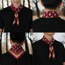 2 x Frada Orange Bandana 23.6 (60x60cm) Head Neck Scarf for Men and Women - Lightweight Breathable (Maroon Burgundy)