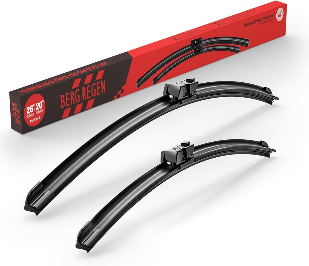 BERG REGEN 26"+20" Windshield Wiper Blades Replacement for Volvo S60 2011-2018 S80 2007-2016 V60 2013-2014  Genuine OEM Quality (Set of 2)