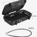 Puroma Portable Safe Box Travel Safe Box, Large Capacity Security Lockbox with Combination Code, Waterproof Key Lock Box with Removable Cable Handle for Beach Safe, Realtor, Personal Items Storage