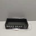 Bathroom Decor Box, Toilet Paper Basket 2 Sides Signs Farmhouse Bathroom Toilet Basket Tank Topper Rustic Farmhouse Home Decor for Livingroom KitchenOne Black Box