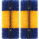 Livestock Scratch Brush, 2 Pcs Cow Brush 
, Cattle Scratcher, Horse Brushes for Grooming, Cattle Supplies for Horse, Goat, Cow, Pig Scratching Itch Relief (Blue & Yellow) (2-PACK)