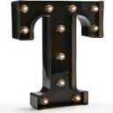 OYCBUZO Light Up Black Alphabet Marquee Letters Sign LED Marquee Number Lights Sign for Night Light Home Bar Christmas Lamp Birthday Party Wedding Decoration T