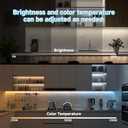 BTF-LIGHTING FCOB COB CCT 24V Kit Flexible High Density 24FT RF Dimmable Controller Tunable Color Temperture 3000K-6000K CRI 90+ LED Strip for Bedroom Kitchen Under Cabinet Indoor with DC24V Adapter