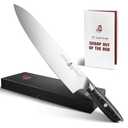 TUO Chef Knife 10 inch, Sharp Professional Kitchen Cooking Knife with Non-Slip Pakkawood Handle, High Carbon German Steel 1.4116, Gift Box Packaging