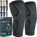 Modvel Compression Knee Brace for Women & Men, 2-Pack Knee Brace for Running Knee Pain, Knee Support Compression Sleeve, Workout Sports Knee Braces for Meniscus Tear, ACL & Arthritis Pain Relief