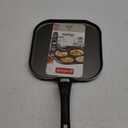 GoodCook 11-Inch Square Griddle Pan, Nonstick Aluminum Frying Pan, Even Heating, Ergonomic Handle, Perfect for Eggs, Bacon, and Breakfast, Small Griddle Pan, Durable Black Finish