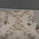 Spring Farmhouse Floral Linen Curtains 84 Inch Length for Living Room Bedroom 2 Panels Semi Sheer Curtains Back Tab Tan Brown Patterned Flower on Beige Farmhouse Boho Rustic Window Drapes