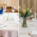 Table Numbers for Wedding Reception - Transparent Acrylic with Gold Writing, (Set of 1-30) Elegant Table Number Holders