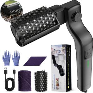 Electric Grill Brush, Cordless Rechargeable BBQ Grill Cleaning Brush, 180 Adjustable Angle, 3-Speed Motor, Stainless Steel Head, Electric Grill Cleaner for Outdoor Grill, Gas BBQ Grates & Griddles
