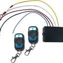 KIMISS Wireless Winch Remote Control Kit, 12V 24V Universal Winch Wireless Remote Control Switch Receiver Kit for Truck ATV SUV