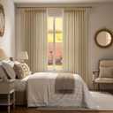 Linen Beige Pinch Pleated Curtains 80 Inches Long 2 Panels Set for Living Room Bedroom, Pinch Pleated Light Filtering Back Tab Drapes Neutral Modern Farmhouse Window Decor 80 Inch