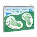 2 x Best Grandpa by Par Golf Papa Footprint Craft for Fathers Day, Christmas Gift, Kids Handprint Art Grandfather, Handprints, DIY Baby Toddler Keepsake, Golfer, Golf Lovers Memory Keepsake Par-FECT