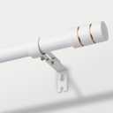 Long Curtain Rods for Windows 66 to 120 Inch Heavy Duty White Curtain Rods Splicing Set with Easy Installation for Sliding Glass Door Living Room Patio Modern Design
