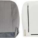 Priprilod Driver or Passenger Side Bottom Seat Cover & Lower Pad Foam Cushion Compatible with Chevy Express GMC Savana Work Van 1500 2500 3500 2003 2004 2005 2006 2007 2008-2014