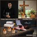 Lounsweer 10 Pcs Funny Pastor Appreciation Gifts, 3.5 oz Scented Candle for Men Women Man of God Father Godfather Birthday Retirement Ordination Christian Gift for Pastors, Preacher's Wife (Brown)