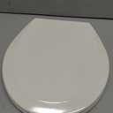 Bemis 500EC Durable Wood Toilet Seat with Easy Clean Hinges, Made in USA, Round, Biscuit