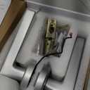 Fingerprint Door Lock Biometric Door Knob with Keypad Keyless Entry, Door Locks for Bedrooms, Home Hotel Office Apartment Silver