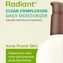 Aveeno Positively Radiant Clear Complexion Face Moisturizer, Acne Facial Moisturizer with Soy and Salicylic Acid for Oily Skin, Hypoallergenic Formula, Paraben-Free, Non-Comedogenic, Pump, 4 FL OZ