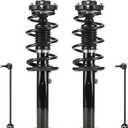 Front Struts w/Coil Spring & Sway Bar Links for 2006-2013 Audi A3/A3 Quattro, for Volkswagen Beetle, Eos, Golf, Jetta, Passat, Rabbit, CC, Strut Shock Absorber Assembly Replace 172311 K80478, 4PCS
