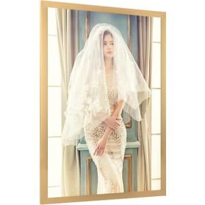 16 x 24 Frame Gold, Ornate 24x16in Poster Frame, Distressed 16 by 24 Canvas Picture Frame, Large Gallery Family Concert Portrait Photo Wall Frame, Anniversary/Birthday/Wedding/Thank you/Christmas Gift