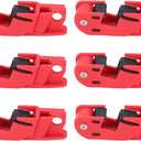 6Pcs Grip Style Circuit Breaker Lockout Device Serrated Jaws Breaker Lock Out Tool for Electrician Maintenance for Loto Station Lock Out Tag Out Set 12mm