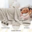 3 PC Flannel FleeceThrow Blanket, 50"x70" | 300GSM Soft Blankets for Couch Bed, No Shedding No Pilling Wedding Decorative Throw, Machine Washable (Beige)
