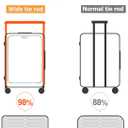 feilario 20" Aluminum Frame Wide Handle Hard Shell Carry On Suitcase - Vivid Colors Double Spinner Wheels Airline Approved Rolling Luggage with TSA Lock & Cup Holder (Black, 20in)