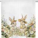 Spring Easter Bunny Hand Towel, Easter Bunny Rabbit Eggs Flowers Kitchen Dish Towel for Kitchen Bathroom Hotel Gym Spa Decor, Bunny Gifts for Women, 16 x 24 in Seasonal Decoration Towels
