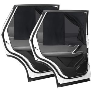 ZIMISI Car Window Shades, Magnetic Double Layer Window Screen for Baby Protection, UV Protection Privacy Blackout/Half Shade Car Window Covers, Auto Sun Shade Curtains Accessories (Black)