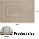 PURE ERA Carpet Stair Tread Landing Mat Tape Free Self Adhesive Non Slip Skid Resistant Indoor Doormat Area Rug Floor Mat for Kitchen Bathroom Workstations Washable 2' X 3'
