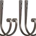 Curtain Holdbacks 4pcs,Dark Bronze Barrel Zinc Alloy Curtain Tiebacks,Wall Mounted Curtain Holders for Drapes.