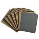 Sandpaper Assortment Grit 80 120 180 240 320 400 25PCS, Wet Dry Sandpaper Sheets 9 x 11 Inch, Silicon Carbide Sand Paper for Wood Furniture Finishing, Metal Sanding, Automotive Polishing