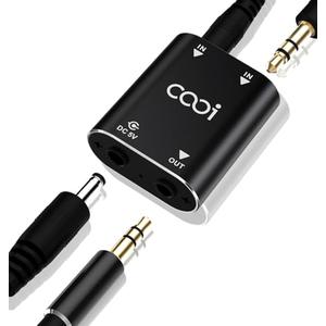 Cooidea 2 Channel Stereo Audio Mixer - Metal Shell, AUX Interface Support 2 In 1 Out Mini Stereo Sound Mixer Includes 1-Meter Audio Cables - For PC, Phone, Laptop, Headphones