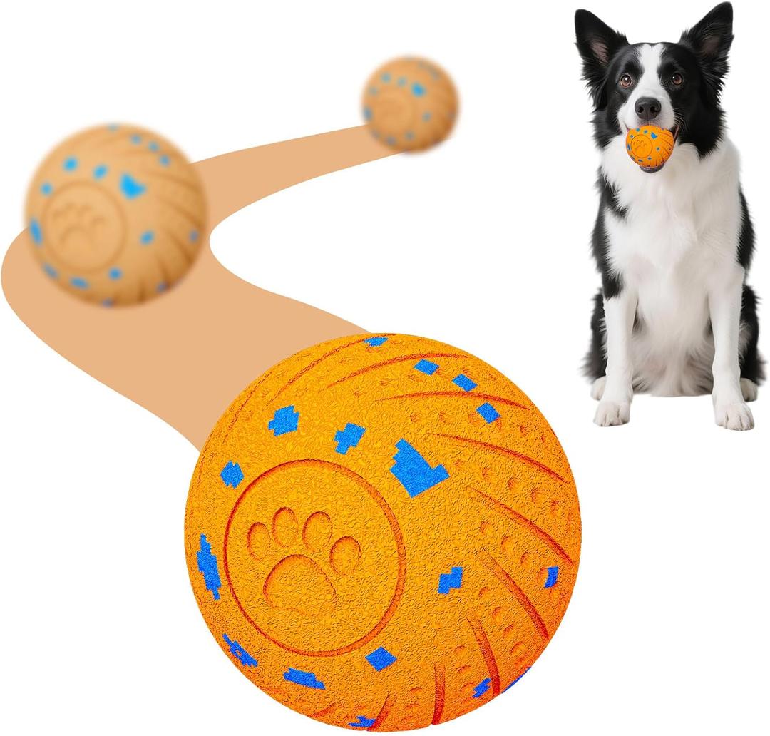 2-in-1 Interactive Dog Ball Toy for Aggressive Chewers, Automatic Moving & Bouncing E-TPU Dog Ball, 3 Modes Smart Pet Toy with Motion Sensor, USB-C Rechargeable Enrichment Toy for Medium Large Dogs