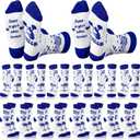 18 Pairs Cheerleader Gifts Cheerleading Team Socks Cheer Socks Cheerleading for Women Cheer Accessories (Blue)