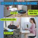 PT ENDORSED Donut Pillow for Tailbone Pain Relief - Hemorrhoid Pillow for Sitting, Orthopedic Donut Seat Cushion for Pressure Relief, Post Surgery, Postpartum Pregnancy, Lifting Cushions for Coccyx