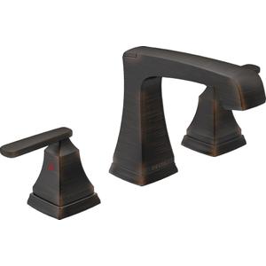 Delta Ashlyn Oil Rubbed Bronze Bathroom Faucet 3 Hole, 8 Inch Widespread Bathroom Sink Faucet for Vanity, Metal Push-Pop Drain Assembly, Venetian Bronze 3564-RBMPU-DST