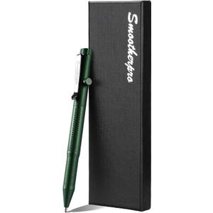 SMOOTHERPRO 2-in-1 Pen and Pencil, GreenBallpoint and Graphite Alloy Tip in One Retractable Pen for Office Notes, Sketching, Journaling, and Daily Carry. Broken Clip