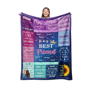 Best Friend Blanket - Bestie Birthday Gifts for Women - Friendship Throw 50"X60" - Friendship Gifts