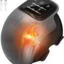 Medcursor Knee Massager with Heat, Cordless Heated Knee Massage for Pain Relief with 3 Heating Levels, 3 Vibration Modes, LED Screen, Adjustable Straps, Gift for Men and Women (Gray)