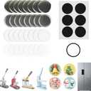 Happizza 100 Sets Button Maker Supplies for Fridge Magnet Maker Machine 58mm/2.25 inch, Including Metal Cover, Metal Back Cover, Clear Film, Blank Paper, Soft Magnet and Gasket