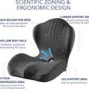 Seat Cushion for Car Truck Driver, Memory Foam Seat Cushion with Adjustable Strap,Ergonomic Lumbar/Back Support & Sciatica Relief for Long Drives, Orthopedic Cushion for Office Chair, Car, Semi Truck