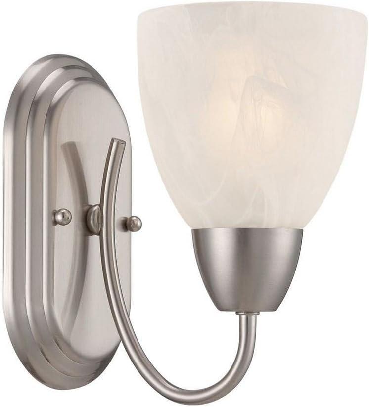 Designers Fountain 15005-1B-35 Torino Wall Sconce, Brushed Nickel, Silver, 8 in.