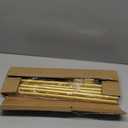 Curtain Rods for Windows 28 to 48-60 Inches, 5/8 Inch Gold Adjustable Small Curtain Rod Set with Brackets for Bedroom Living Room