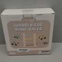 Joyreal Montessori Toddler Toys for 1 2 Year Old - 4 Level All-Wooden Car Ramp Racer Toys with 4 Mini Cars & Garages - Christmas Birthday Gifts for 1-3 Year Old Boys and Girls