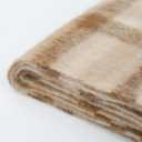 Womens Scarf Winter Big Colorful Checked Thick Warm Soft Scarves Casual Tassel Blanket Scarf (Khaki)