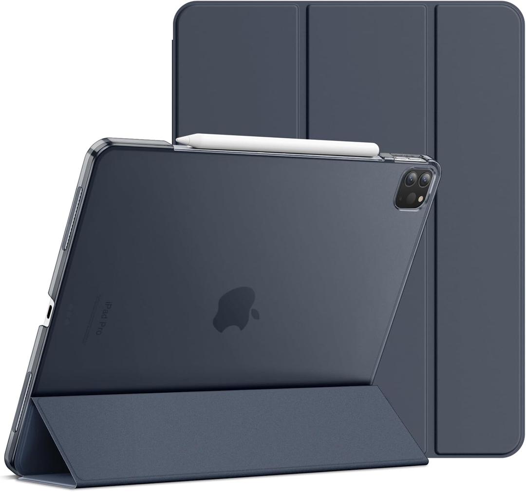 JETech Case for iPad Pro 12.9-Inch (2020/2018 Model, 4th/3rd Generation), Compatible with Pencil, Cover Auto Wake/Sleep (Navy)